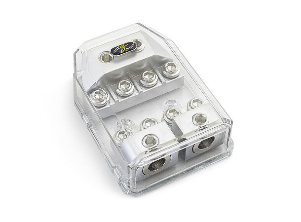 Stinger SHD823 - MIDI sikringsholder 2x 1/0gauge inn, 2x 4gauge ut Shoc-Krome 